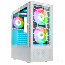 Kolink Observatory MX Glass White ARGB Case e' un middle tower, con supporto per mainboard fino a ATX.