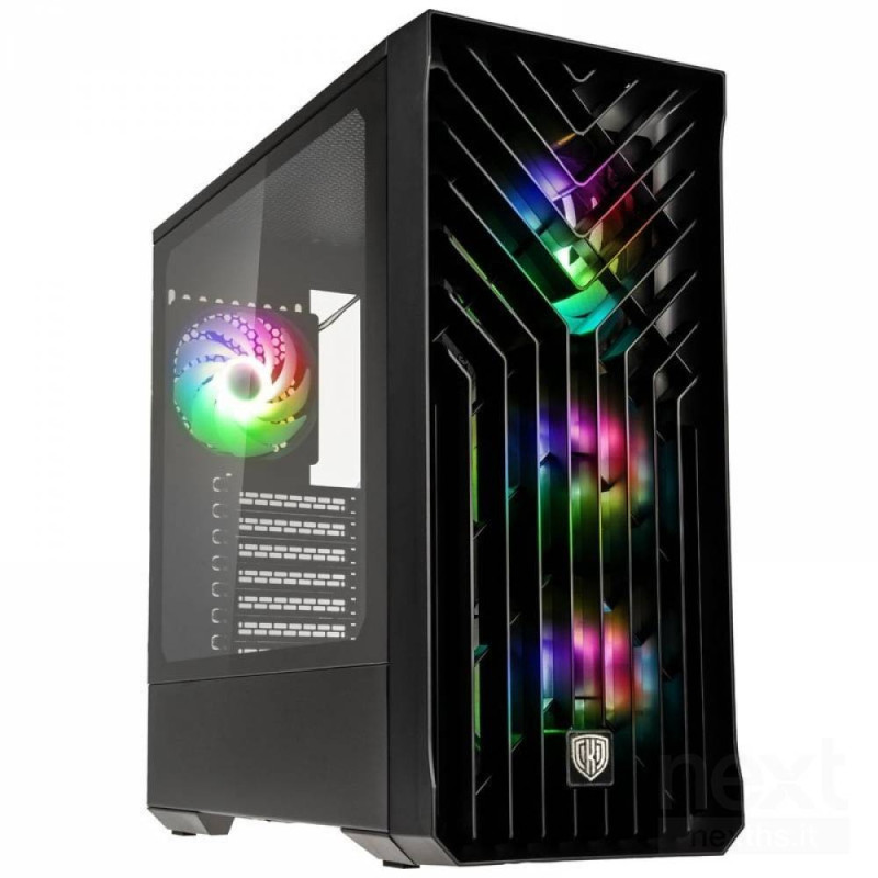 Kolink Unity Cascade è un case Midi Tower con pannello in vetro temperato e ottimale raffreddamento. Supporta schede madri fino