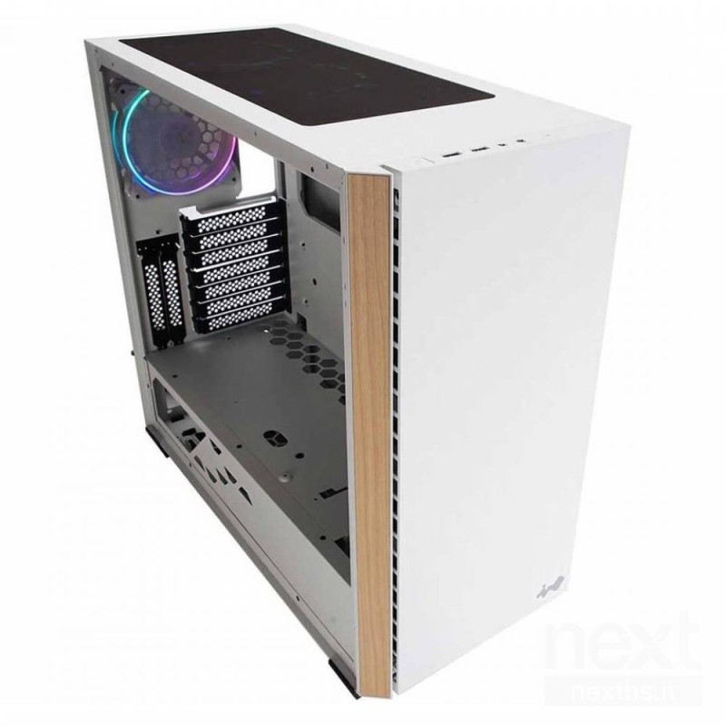 In Win 216 White è un bcase gaming/b Midi Tower con pannelli in bvetro temperato/b, ideale per configurazioni E-ATX e un'estetic