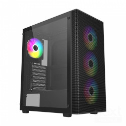 FSP Fortron M220 è un bMidi Tower ATX/b con pannello in vetro temperato, supporta schede madri ATX e M-ATX, ed è dotato di vento