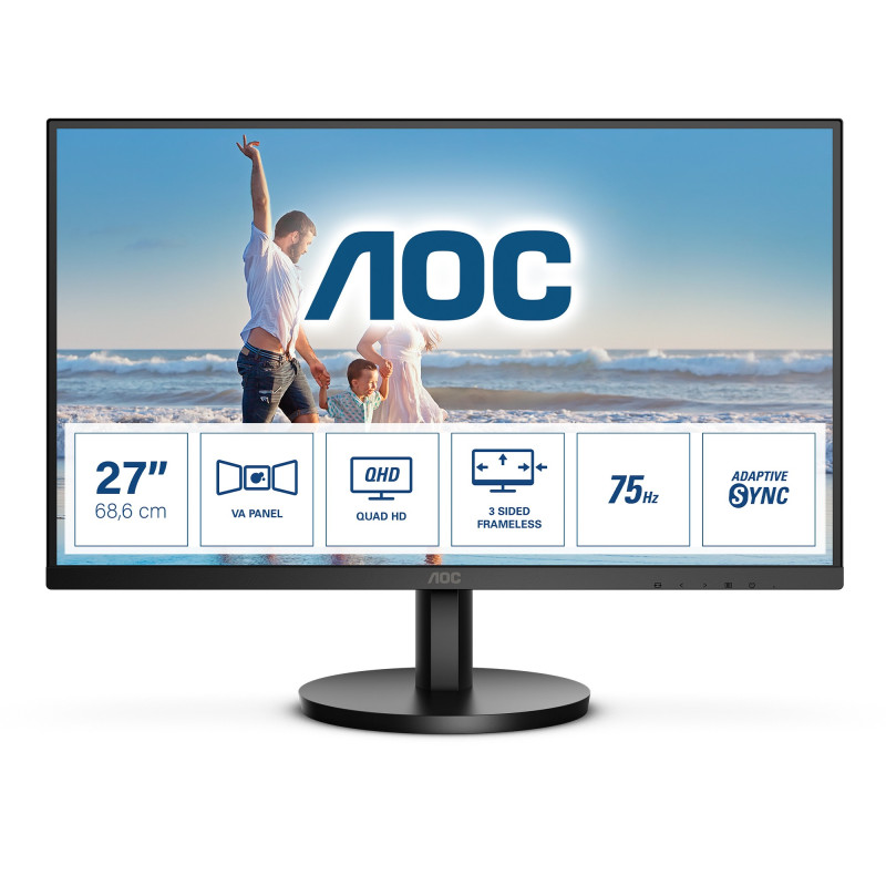AOC Q27B3MA Monitor PC 68,6 cm (27") 2560 x 1440 Pixel Quad HD LED Nero