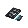 Kingston Technology Scheda microSDXC Canvas Go Plus Gen4 200MB s A2 U3 V30 da 256 GB + adattatore