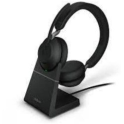 26599-999-889 -Jabra Evolve2 65, Link380c MS Stereo con Sede di ricarica, Black (26599-999
