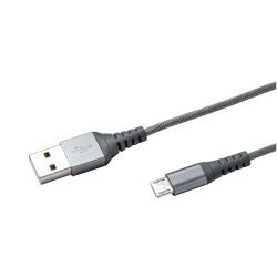 Celly USBMICRONYLSV cavo USB USB 2.0 1 m USB A Micro-USB A Argento