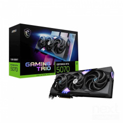 MSI GeForce RTX 5070 Gaming Trio OC offre prestazioni grafiche avanzate con b12GB GDDR7/b e clock fino a 2625 MHz. Ideale per ga