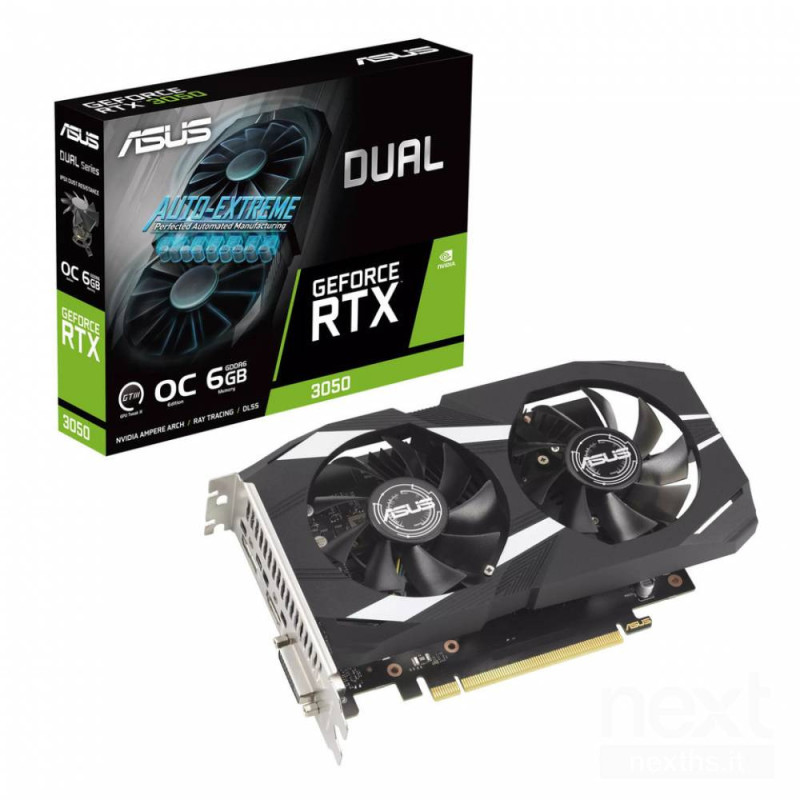 bASUS Dual GeForce RTX 3050 OC/b offre prestazioni eccezionali per bgaming/b avanzato. 6GB GDDR6, Ray Tracing, DLSS e raffreddam