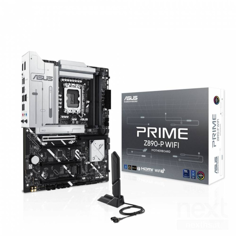 ASUS Prime Z890-P WIFI offre prestazioni eccezionali con supporto per bDDR5-SDRAM/b e bWi-Fi 7 integrato/b, ideale per i process