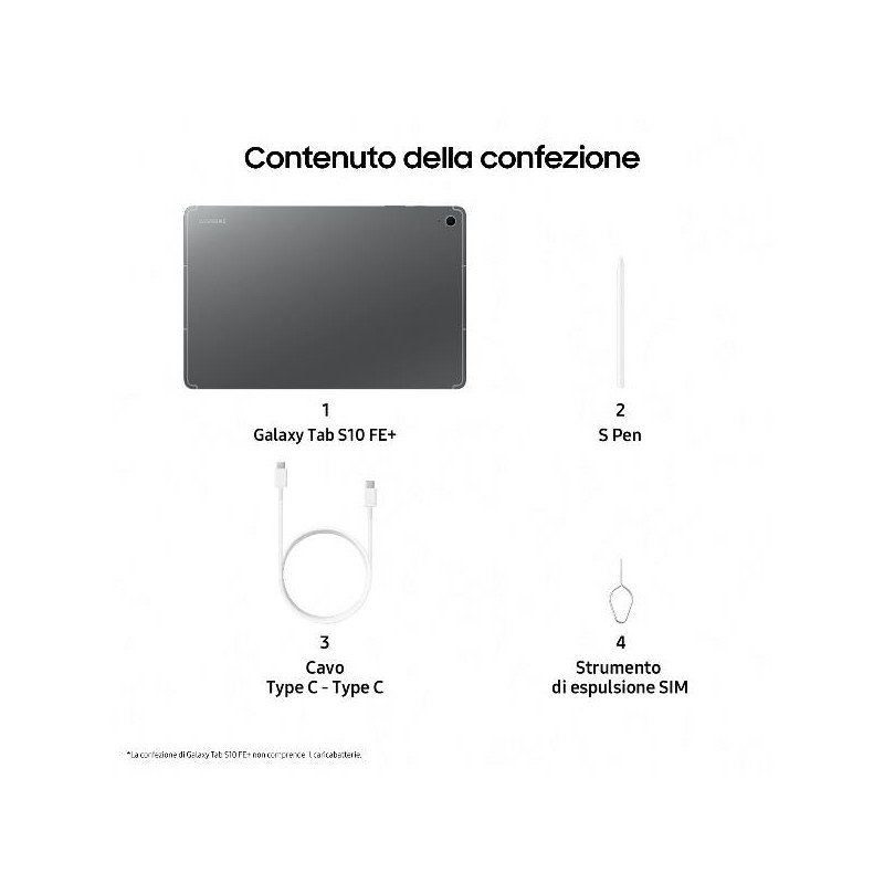 GALAXY TAB S10 FE+ 8+128GB GRAY (SM-X620NZAREUE)