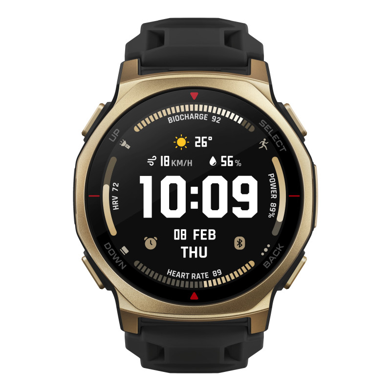 Amazfit T-rex 3 Pro 3,35 cm (1.32") AMOLED 44 mm Digitale 466 x 466 Pixel Touch screen Oro Wi-Fi GPS (satellitare)