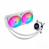 Asus ROG Strix LC 240 ARGB White Edition  e' un dissipatore a liquido per processore, con un radiatore da 240 per alloggiare 2 v