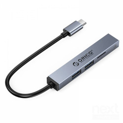 Orico AHC1-3TF è un bhub Type-C USB 3.0/b compatto di colore bgrigio/b, ideale per espandere la connettività dei tuoi dispositiv