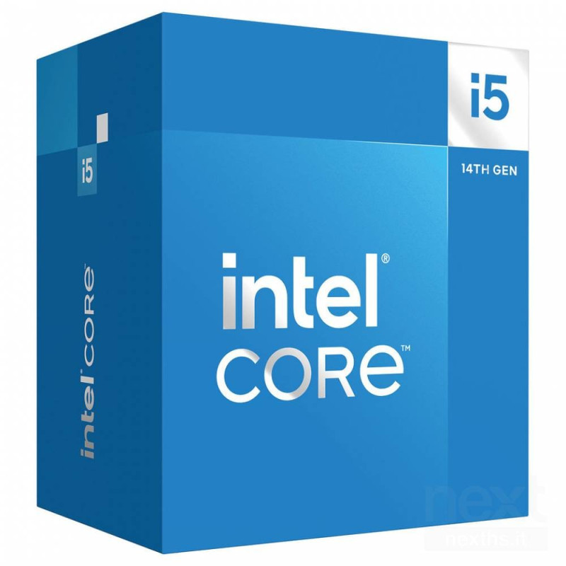Intel Core i5-14400F e' un processore con una frequenza massima di 4.7GHz, 20MB di cache e socket 1700. Versione Box. bDissipato