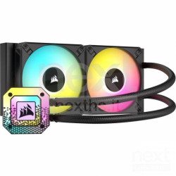 Corsair iCUE H100i Elite Capplix XT e' un sistema di raffreddamento per CPU ad altissime prestazioni con radiatore da 240mm. b C