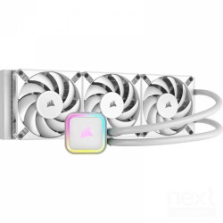 Corsair iCUE H150i RGB Elite White e' un dissipatore a liquido con una radiatore da 360mm.  Corsair Renewed Certificato