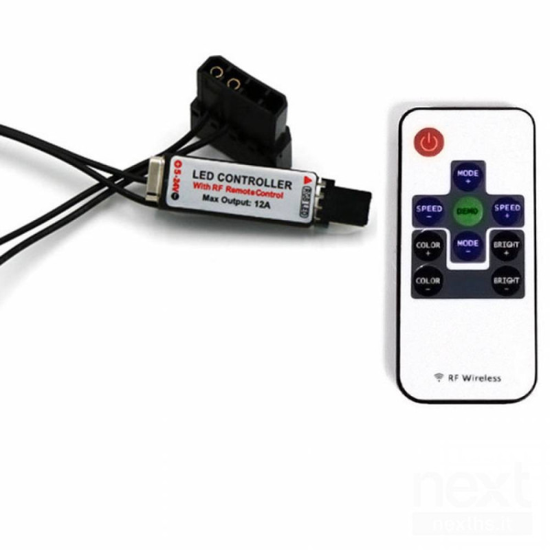 Controller in remoto con telecomando, alimentazione tramite molex.
