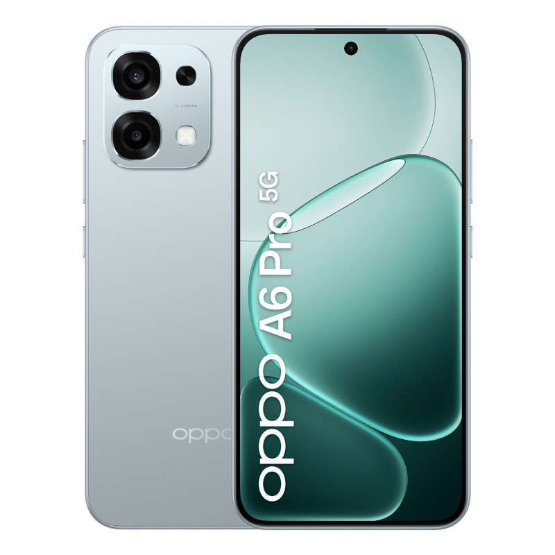OPPO A6 Pro 5G Smartphone, Foto AI 50MP, Frontale 16MP, Display 6.57” 120HZ AMOLED FHD+, 6500mAh, RAM 8(Esp8GB)+ROM 256GB