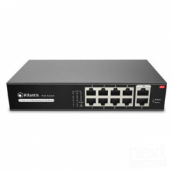 Atlantis Land NetPower F10PoE8-120W e' uno switch di rete Fast Ehternet con 10 porte LAN di cui 2 PoE