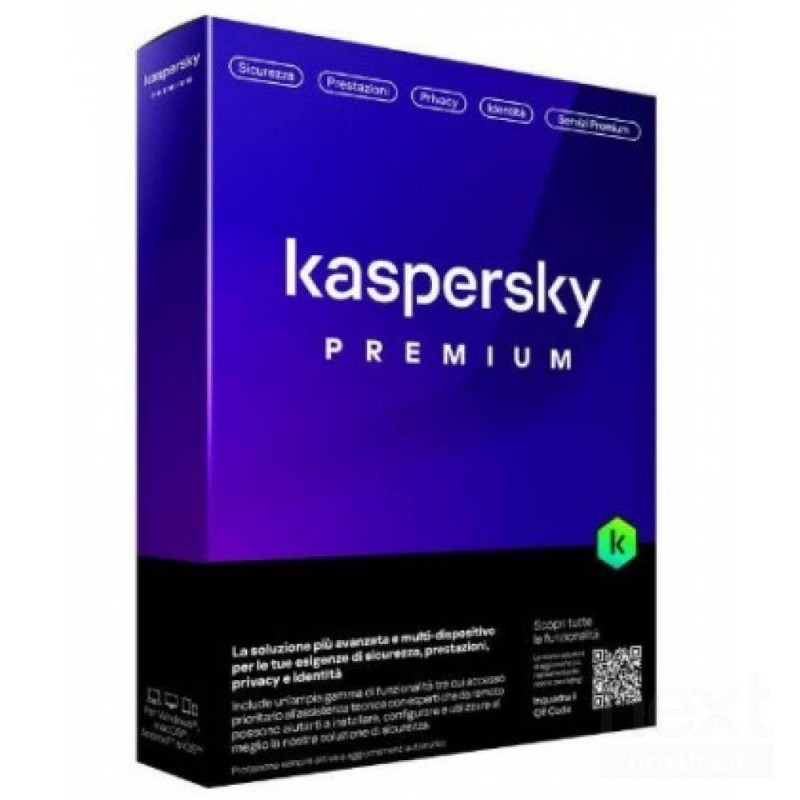 Kaspersky Premium per 10 Dispositivo comprende Anti-virus in tempo reale, Monitoraggio di sistema e molto altro!