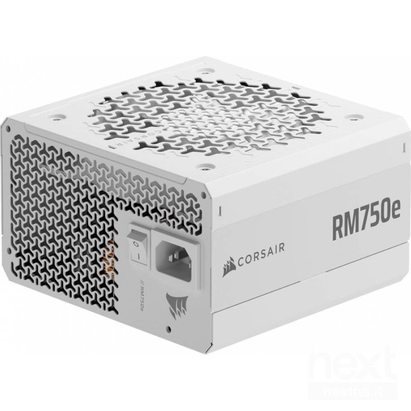 Corsair RM750e White è un alimentatore bmodulare/b da 750W con certificazione b80+ Gold/b, ideale per il gaming e PC ad alte pre