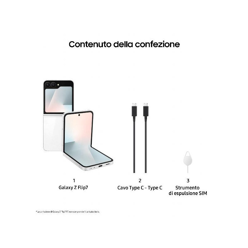SAMSUNG Z FLIP 7 FE SM-F761B 8+128GB DS 5G WHITE OEM