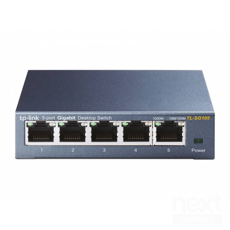TP-Link TL-SG105 è uno switch di rete Gigabit con 5 porte GLAN.