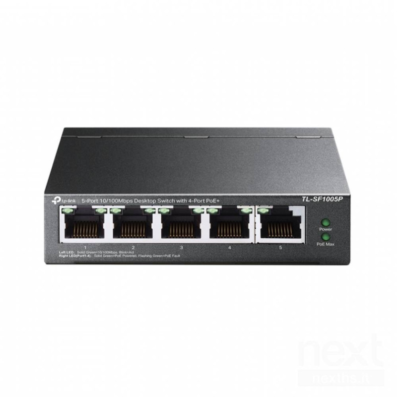 TP-Link TL-SF1005P è uno Switch Unmanaged con 5 porte.