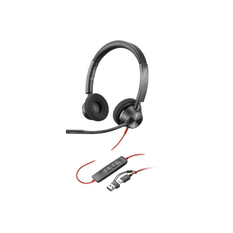 Cuffie HP Poly Blackwire 3320 USB-C/A MS (8X220AA)