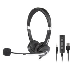 HHEADM-UJS RENOVA CUFFIA BI-AURALE CON MIC. COMBO USB + JACK 3.5mm + TELECOMANDO (HHEADM-U