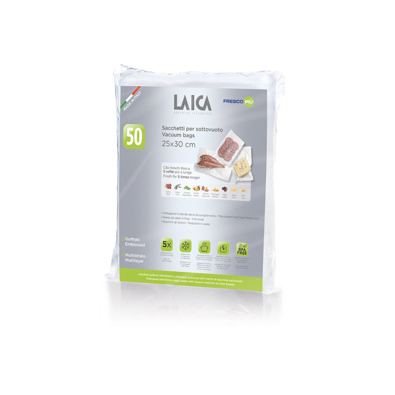 LAICA VACUUM CONSERVATION BAG 25X28 PACK 100PCS VT35012