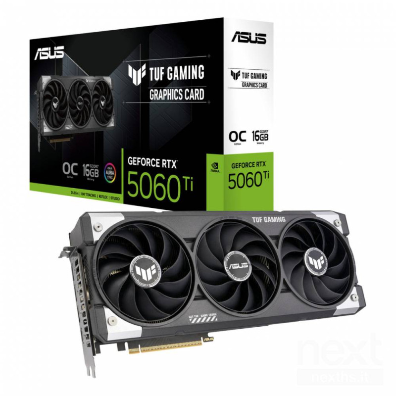 ASUS TUF GeForce RTX 5060 Ti OC offre bprestazioni eccellenti/b con 16GB GDDR7 e sistema di raffreddamento a tre ventole. Ideale