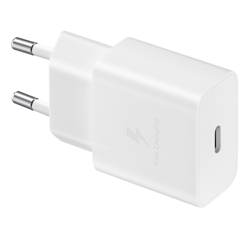 SAMSUNG POWER WALL CHARGER 15W USB-C WHITE + CABLE USB-C TO USB-C 1M WHITE EP-T1510XWEGEU