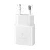 SAMSUNG POWER WALL CHARGER 15W USB-C WHITE + CABLE USB-C TO USB-C 1M WHITE EP-T1510XWEGEU