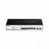D-Link DGS-1210-10 e' uno switch di rete Gigabit con 8 porte GLAN e 2 porte SFP.