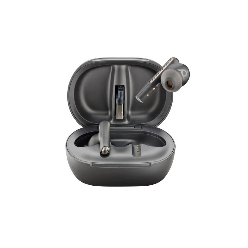 Cuffie HP Poly Voyager Free 60+M UC + Adattatore BT700 USB-C + Custodia per ricarica con t