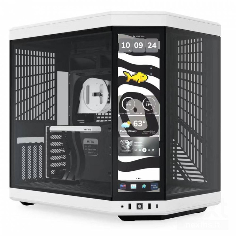 HYTE Y70 Touch Infinite Panda è un case midi-tower con bvetro temperato/b e btouchscreen integrato/b, supporta configurazioni ga