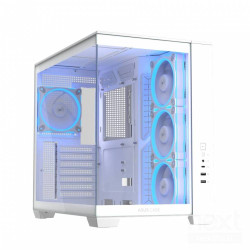 ASUS A32 Plus ARGB White è un case bmid-tower/b con vetro temperato e illuminazione ARGB. Supporta schede madri ATX, micro-ATX e
