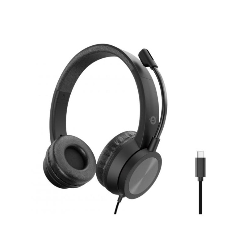 CUFFIA STEREO USB-C con Microfono Riduzione rumorosit e Controllo remoto (POLONA05BC)