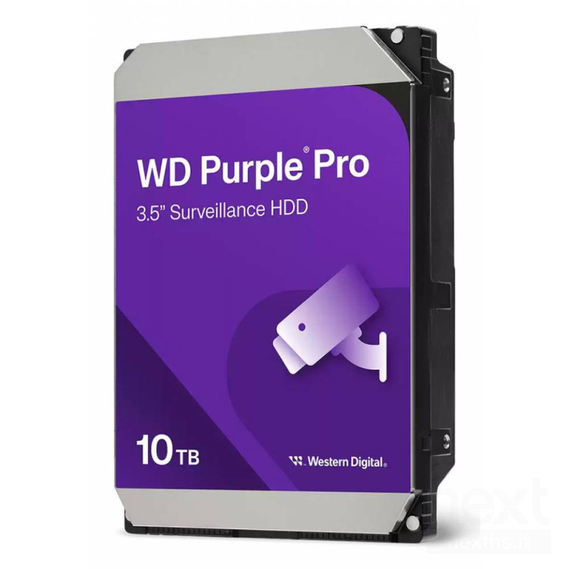 Western Digital Purple Pro WD102PURP offre 10TB di spazio per bvideosorveglianza/b avanzata. Ideale per sistemi IA, garantisce a