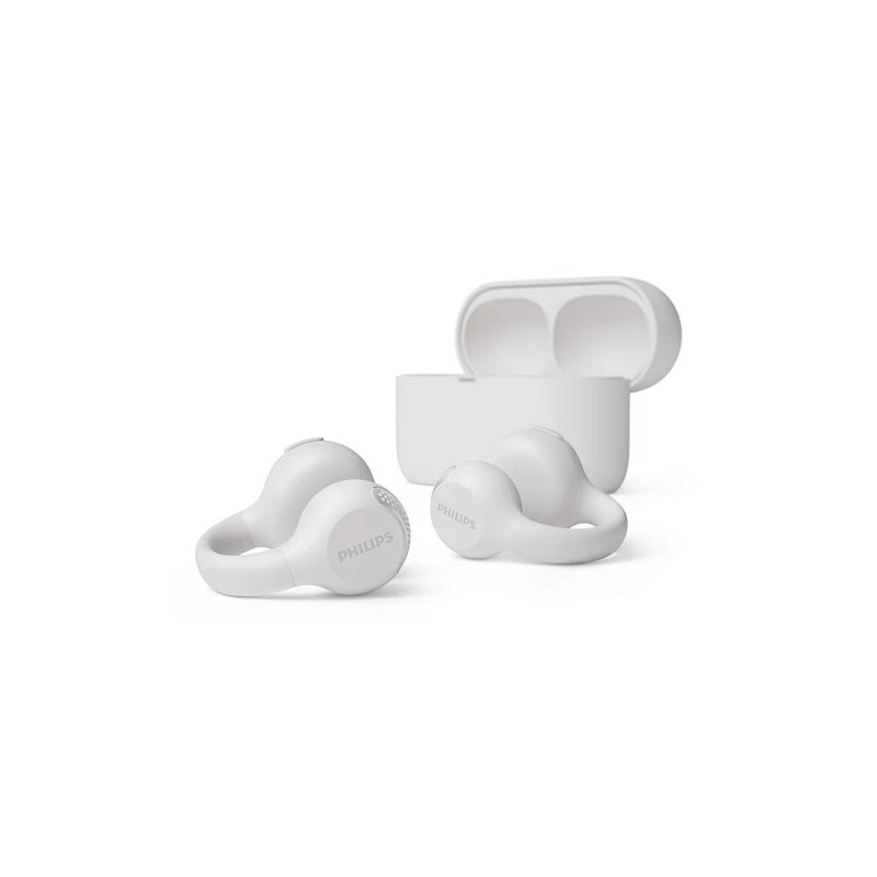 Philips Serie 2000 TAQ2000WT Auricolare True Wireless Stereo (TWS) clip auricolare, A orecchio aperto Musica e Chiamate