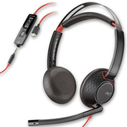 Cuffie Hp Poly Blackwire 5220 USB-C/A + AUX 3,5 mm (8X231A6)