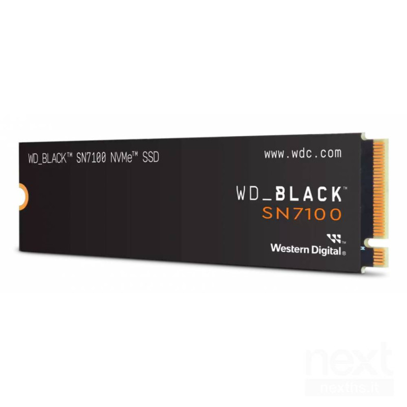 Scopri la potenza del Western Digital WD Black SN7100, un SSD M.2 da 1TB con velocità di lettura fino a 7250 MB/s e scrittura fi