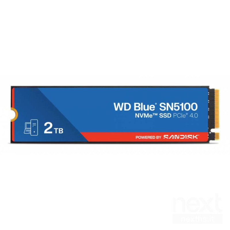 Western Digital WD Blue SN5100 è un bSSD 2TB/b ad alta velocità con interfaccia bPCIe 4.0 NVMe/b. Ideale per bgaming/b e applica