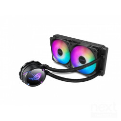 ASUS ROG Strix LC II 240 ARGB e' un dissipatore a liquido per processore, con un radiatore da 240 per alloggiare 2 ventole da 12