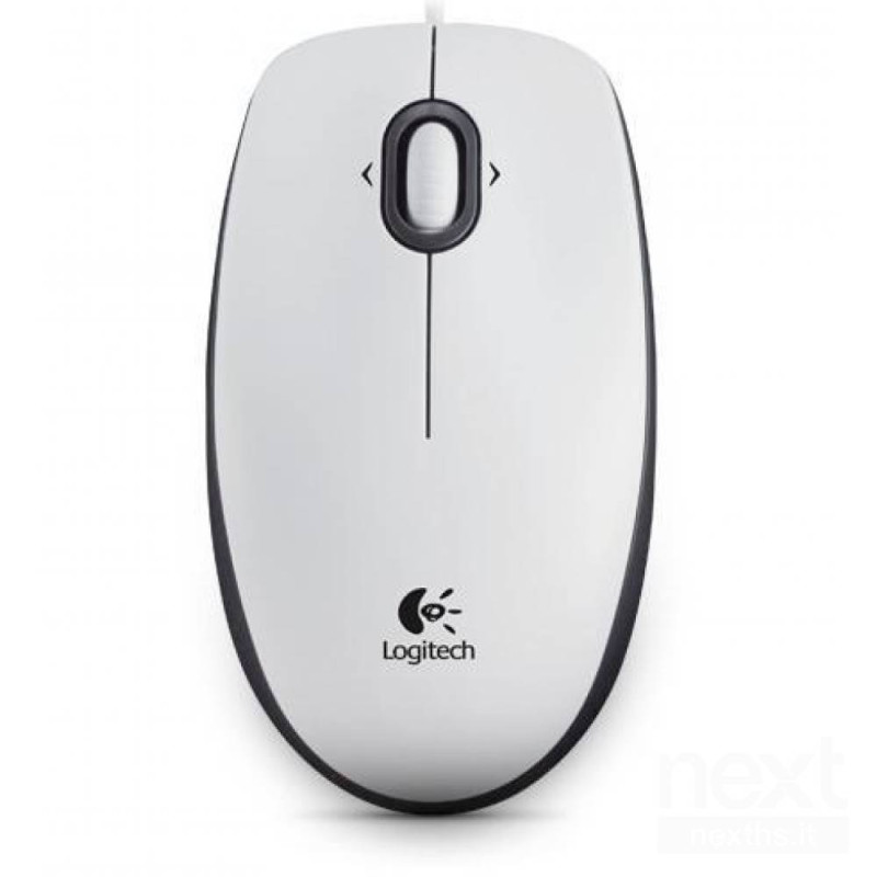 Logitech B100 Mouse ottico 800DPI USB Bianco