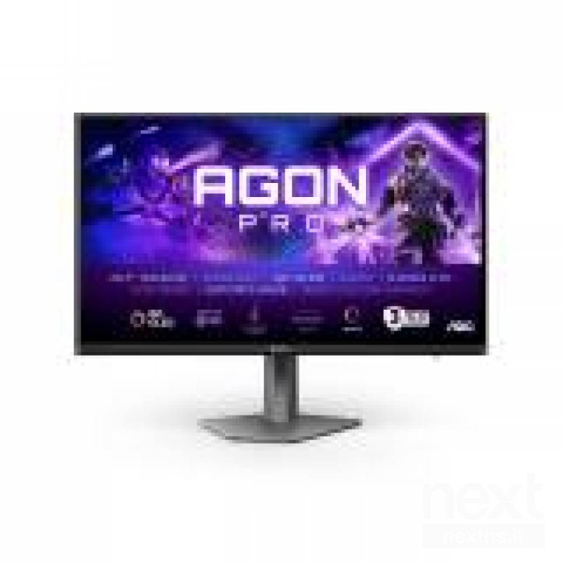 AOC Agon Pro AG276QZD2 e' un Monitor da Gaming da 26,7" con risoluzione QHD e frequenza di aggiornamento di 240Hz. bCompatibile