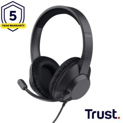 CUFFIE OVER-EAR CABLATE 1,8M USB CON MICROFONO FLIP TO MUTE E RIDUZIONE RUMORE ENC - 85% P