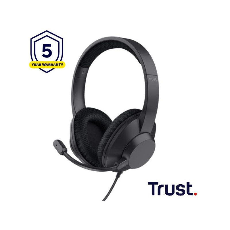 CUFFIE OVER-EAR CABLATE 1,8M USB CON MICROFONO FLIP TO MUTE E RIDUZIONE RUMORE ENC - 85% P
