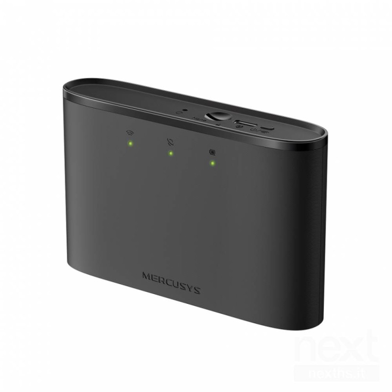 Mercusys MT110 è un brouter 4G LTE/b mobile che offre connettività bWi-Fi/b fino a 150 Mbps e una batteria da 2200 mAh per la ma