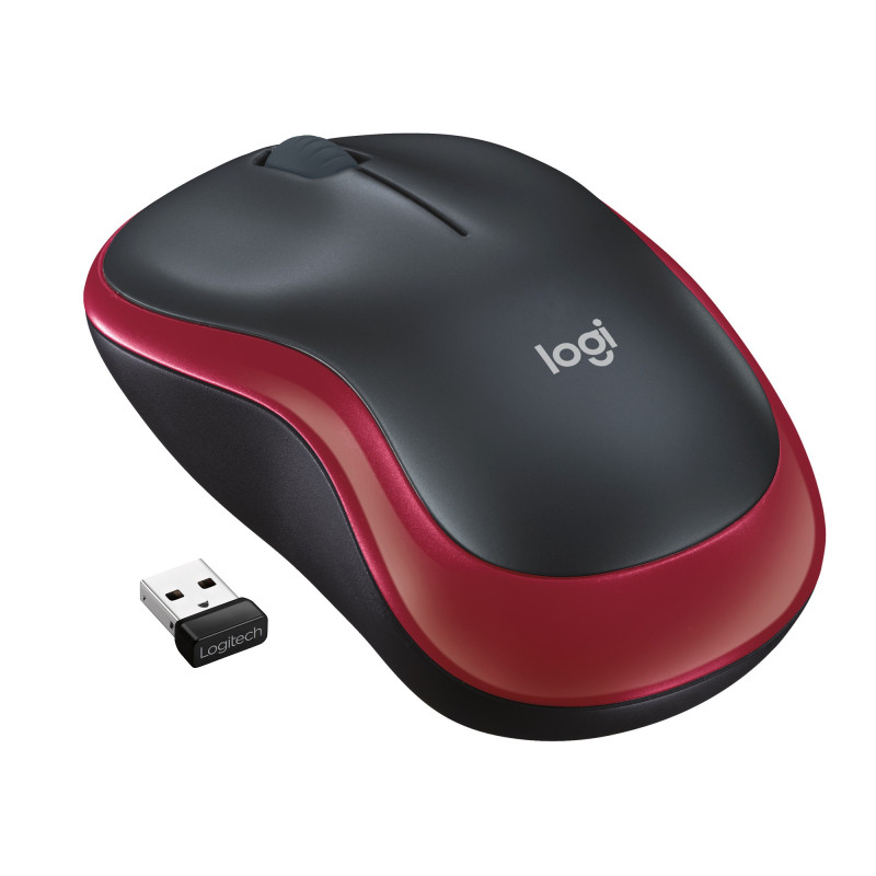 Logitech M185 mouse wireless (rosso)