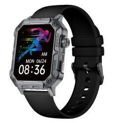 NILOX - Smartwatch sportivo con display da 1.91" quadrato, monitoraggio della salute e del